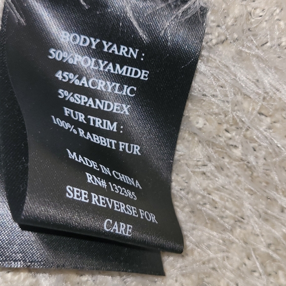 SALE! Ivory Love Token Genuine Rabbit Fur Trim Vest Women's Sz S Extra Stretchy - Picture 4 of 11